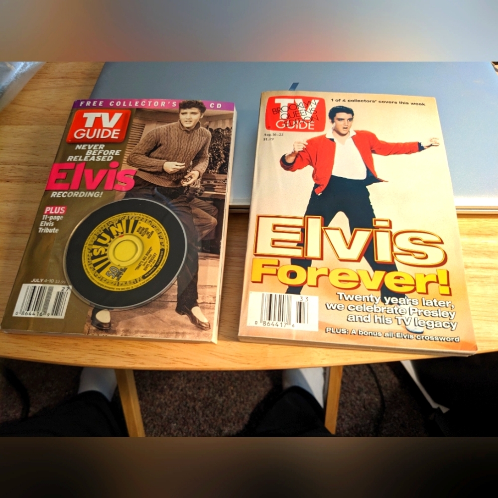 ORIGINAL ELVIS PRESLEY TV GUIDES (price reduced! 😃